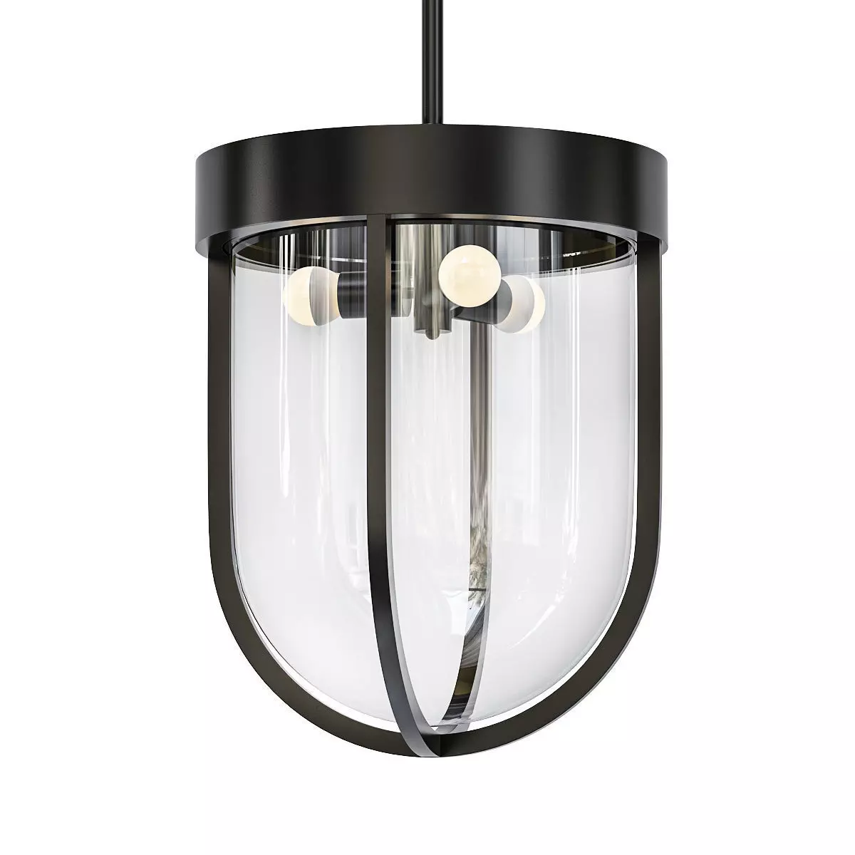 FACTORY pendant light with clear glass 3D model_0