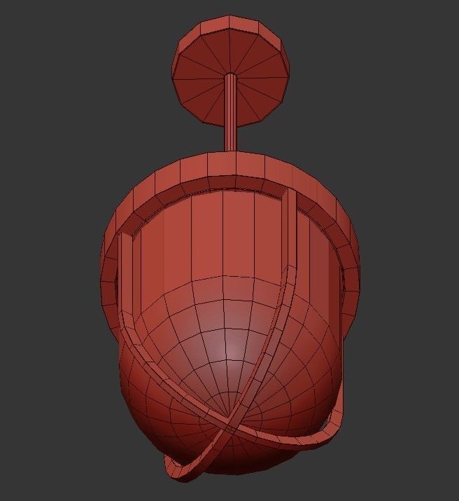 FACTORY pendant light with clear glass 3D model_2