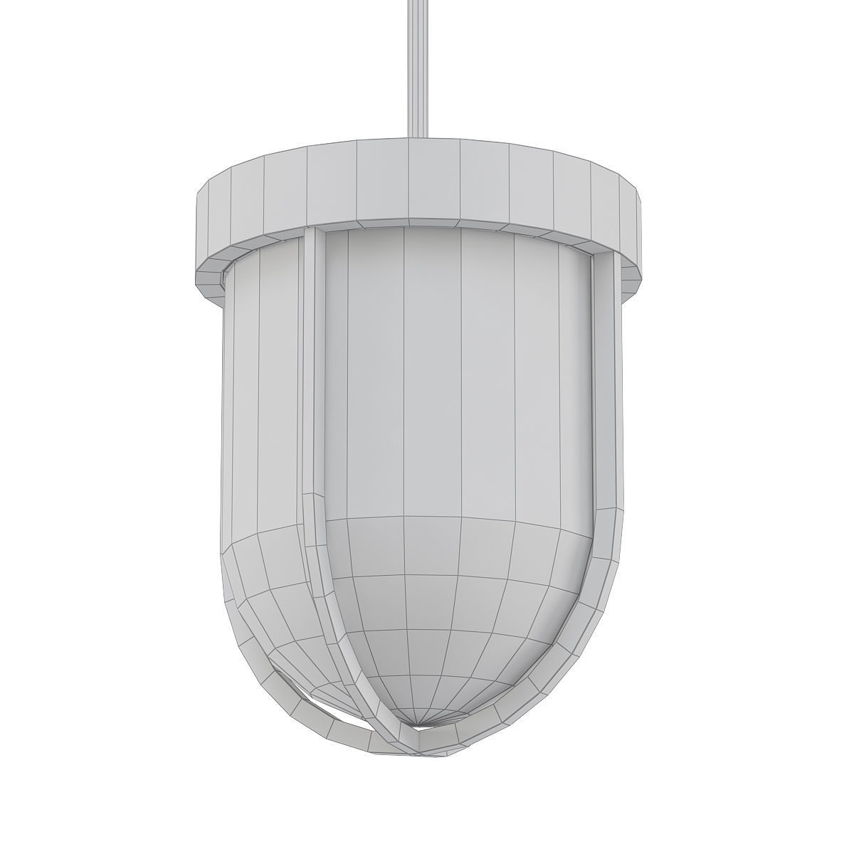 FACTORY pendant light with clear glass 3D model_4