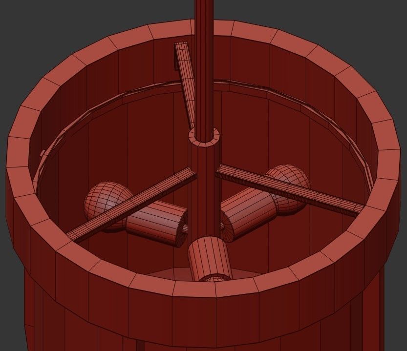 FACTORY pendant light with clear glass 3D model_3