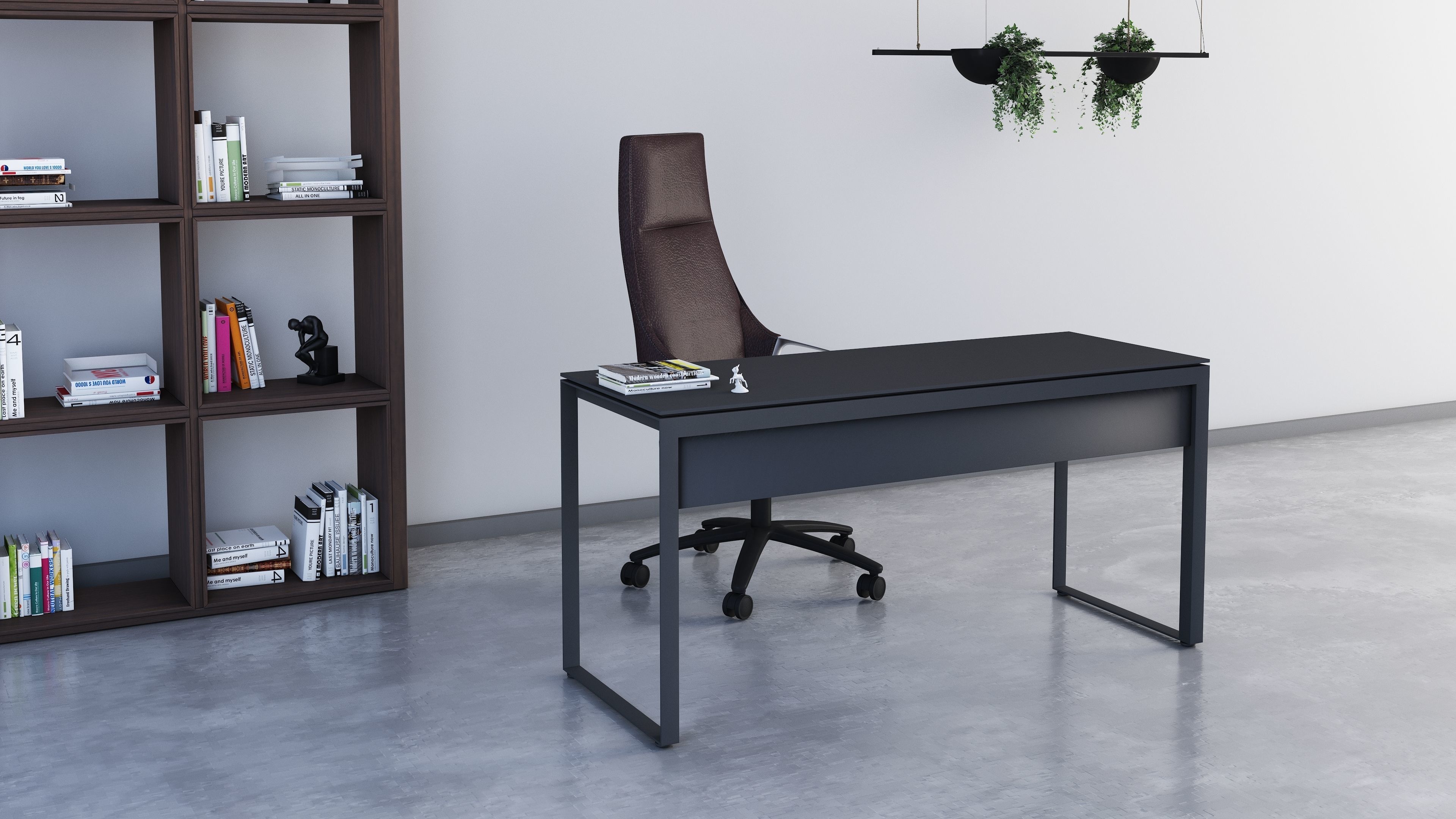 Word desk Low-poly 3D model_1