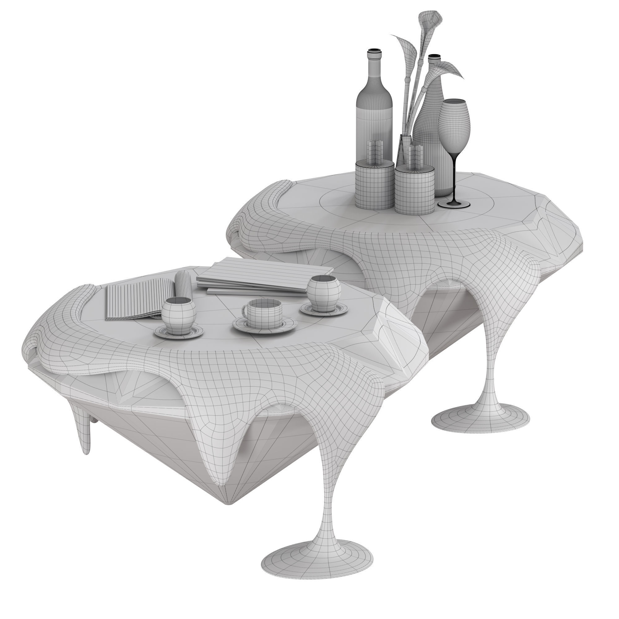 Sierra coffee table 3D model_2