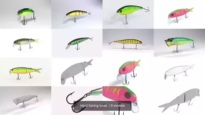 Hard fishing lures 