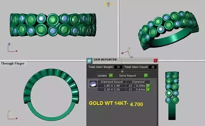 designed diamonds ring