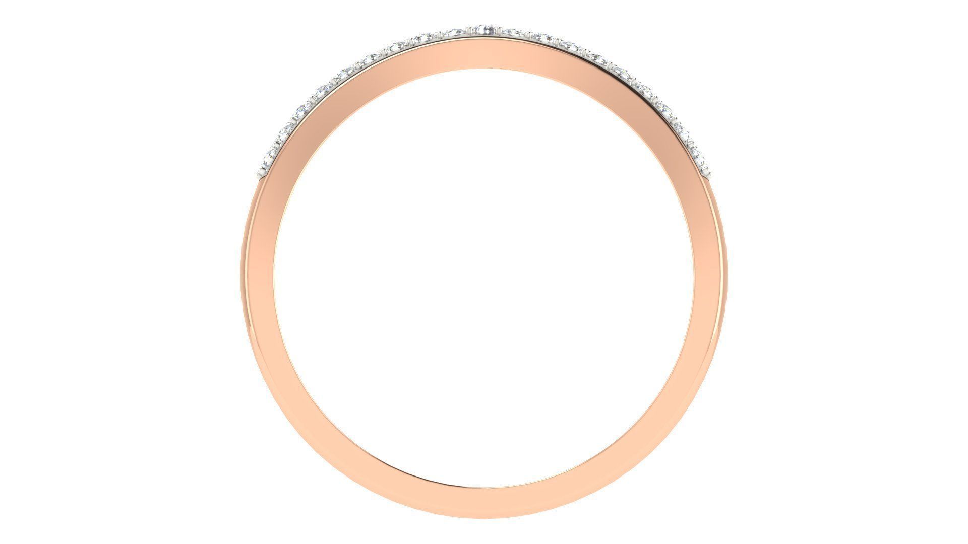 Diamond Couple Band Ring 3dm stl render detail  3D print model_2