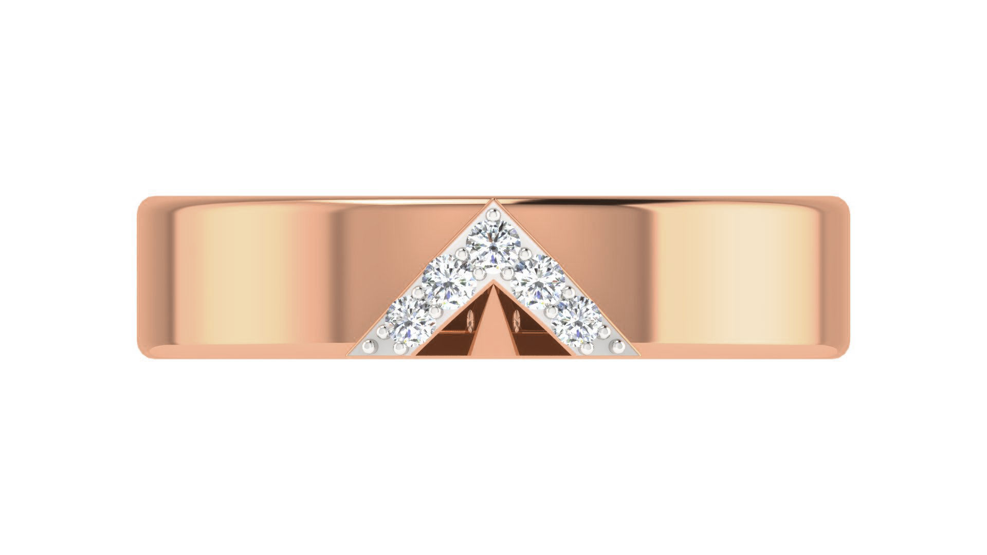 Diamond Couple Band Ring 3dm stl render detail  3D print model_9