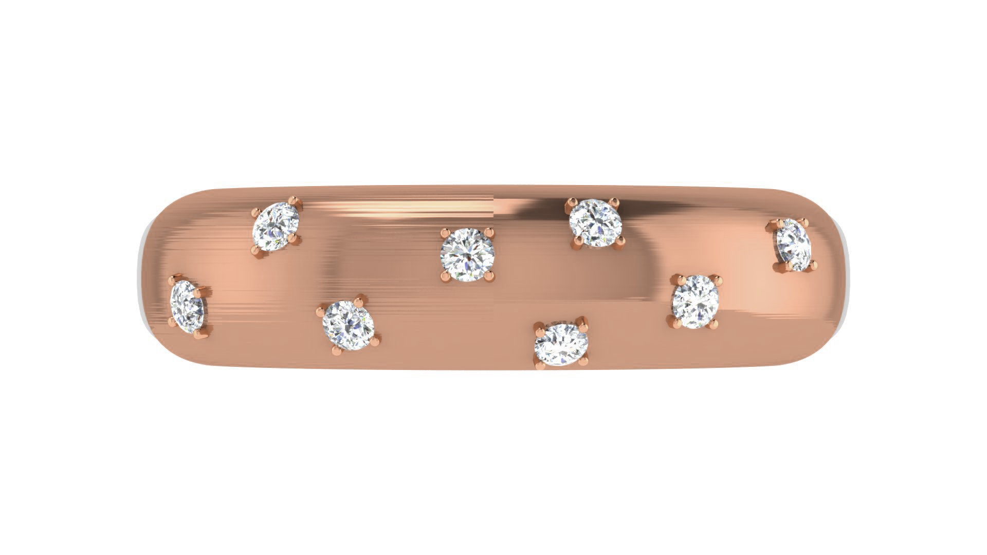 Diamond Couple Band Ring 3dm stl render detail  3D print model_9