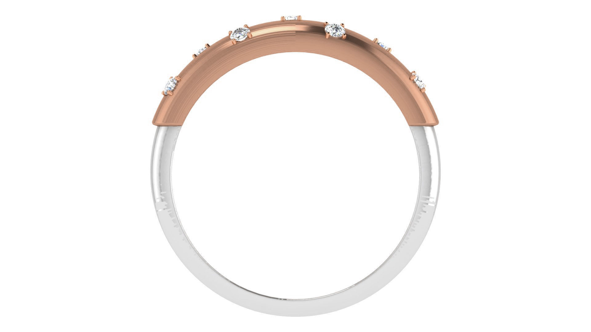 Diamond Couple Band Ring 3dm stl render detail  3D print model_3