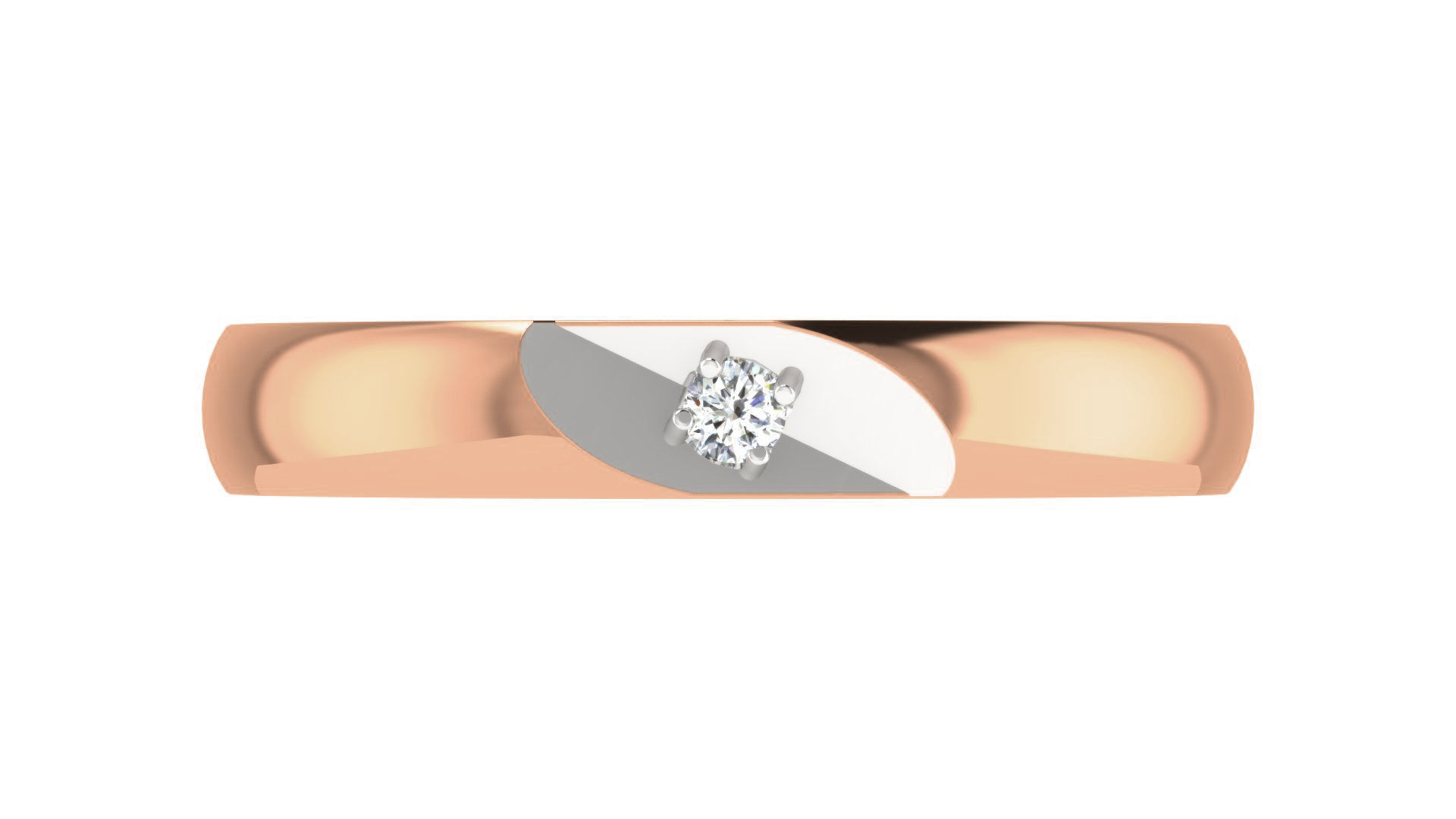 Diamond Couple Band Ring 3dm stl render detail 3D print model_9