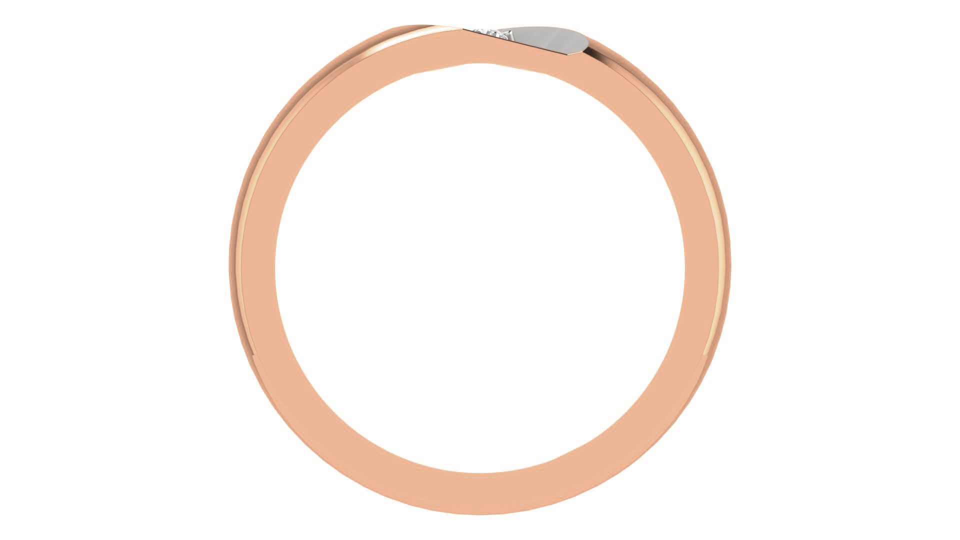 Diamond Couple Band Ring 3dm stl render detail 3D print model_7