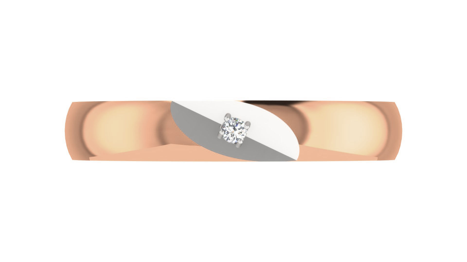 Diamond Couple Band Ring 3dm stl render detail 3D print model_5