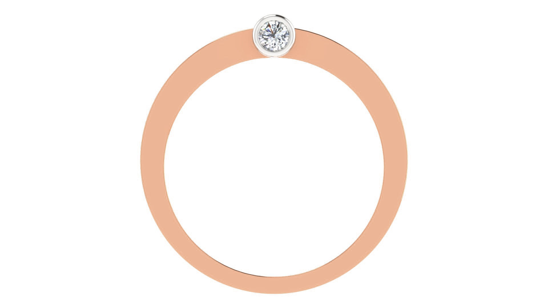 Diamond Couple Band Ring 3dm stl render detail 3D print model_3