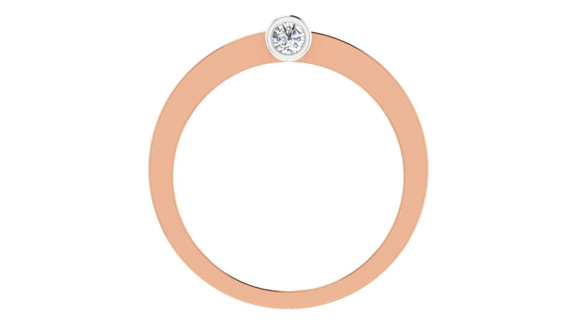 Diamond Couple Band Ring 3dm stl render detail 3D print model_7