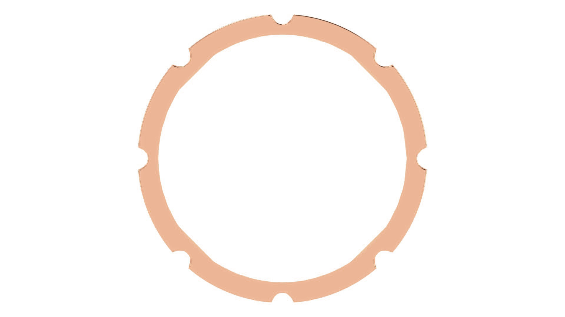 Diamond Couple Band Ring 3dm stl render detail  3D print model_3