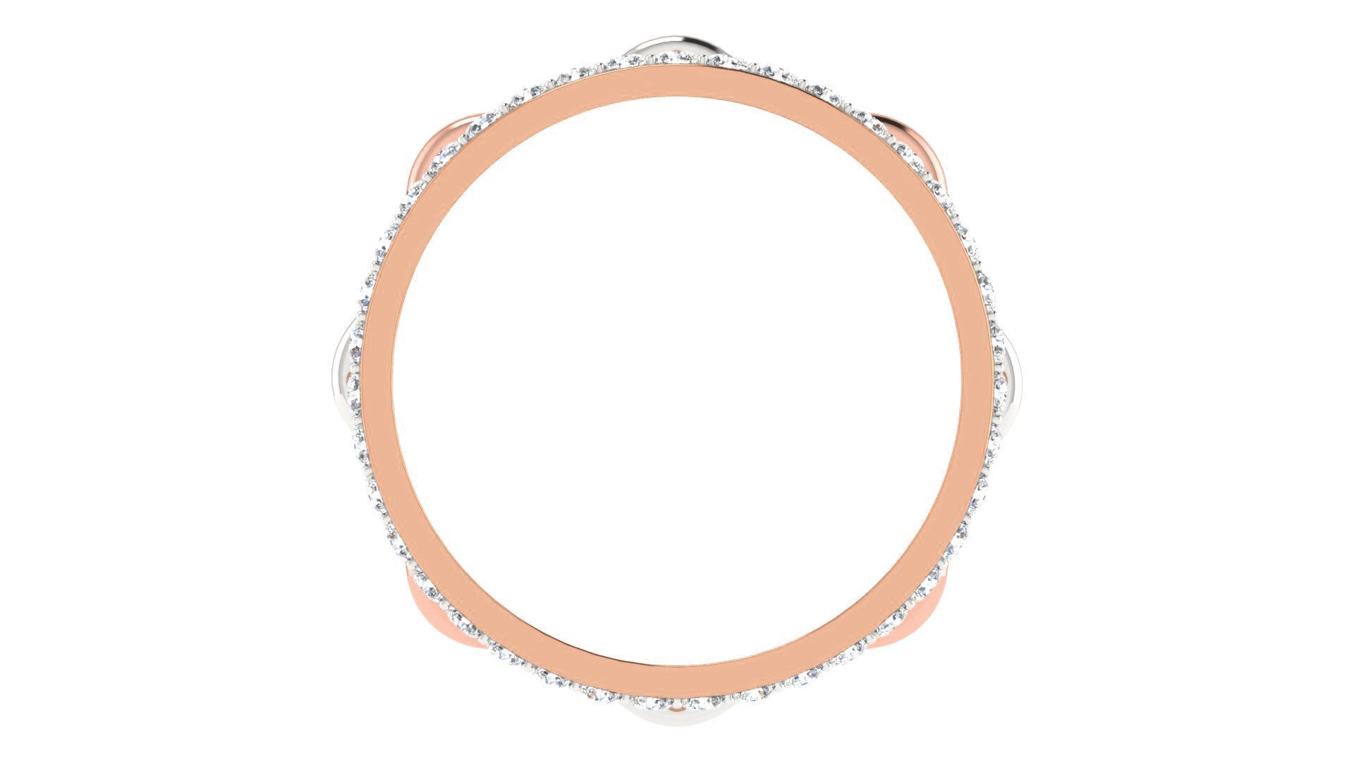 Diamond Couple Band Ring 3dm stl render detail  3D print model_7