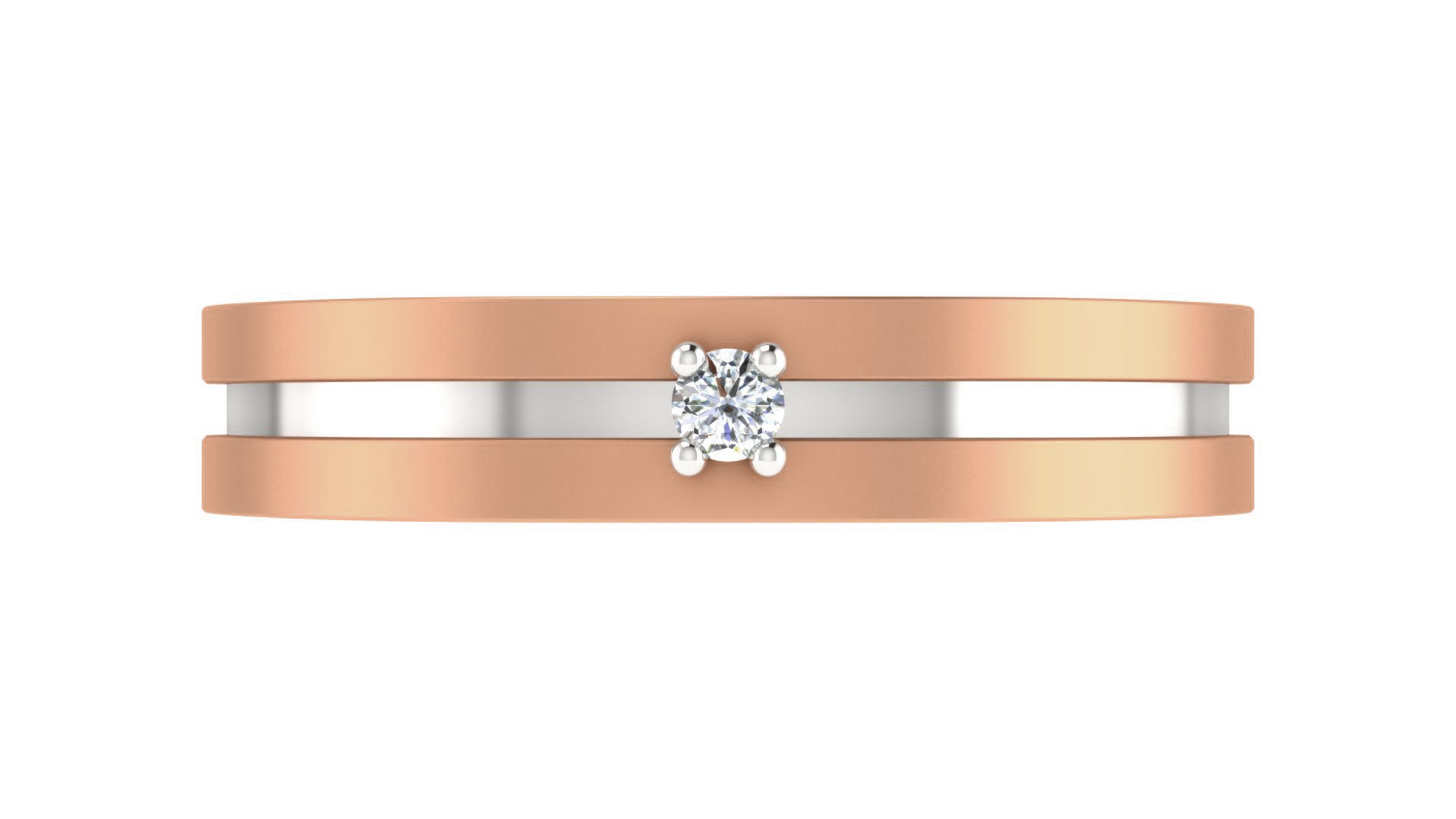 Diamond Couple Band Ring 3dm stl render detail  3D print model_9