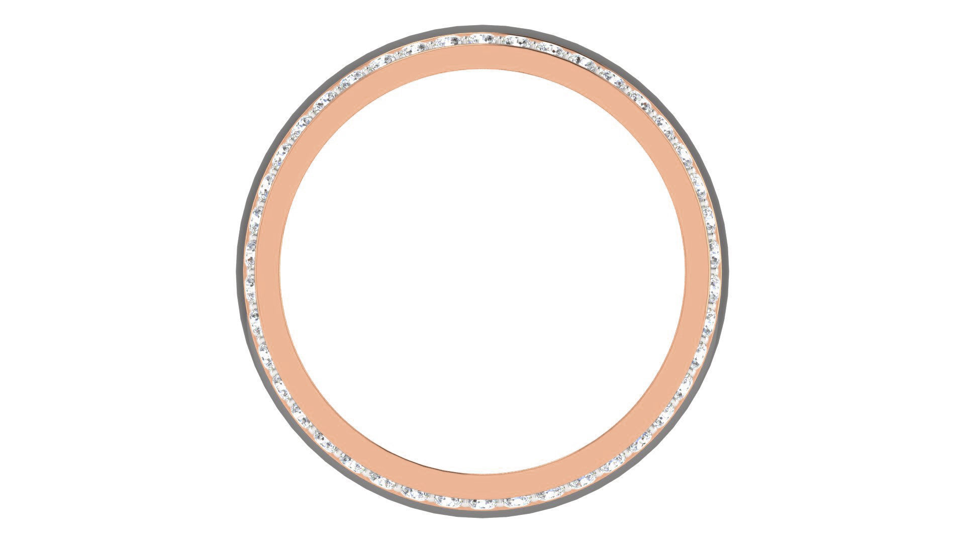 Diamond Couple Band Ring 3dm stl render detail 3D print model_3