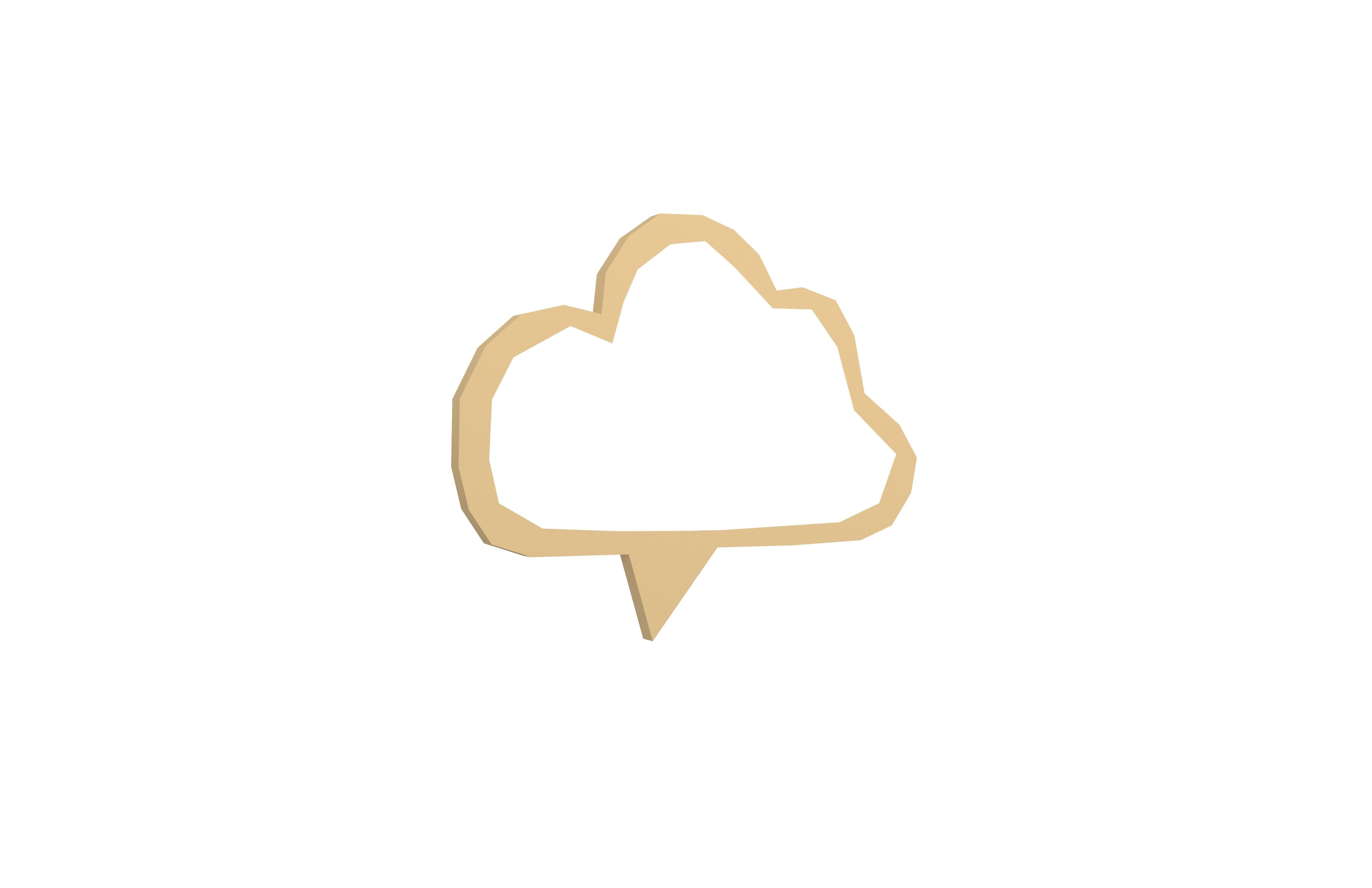 Speech Balloon v21 002 Low-poly 3D model_1