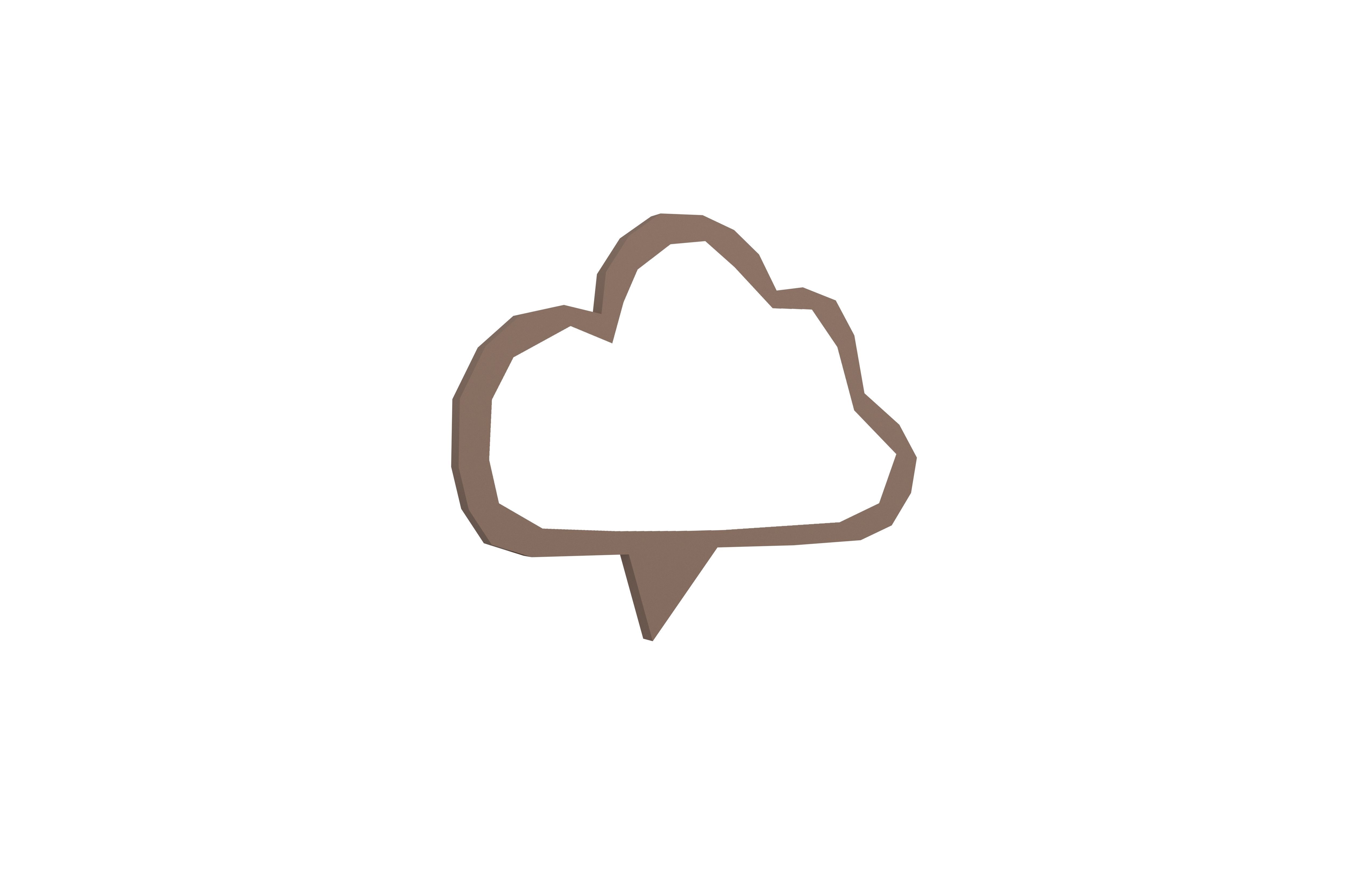 Speech Balloon v21 003 Low-poly 3D model_1