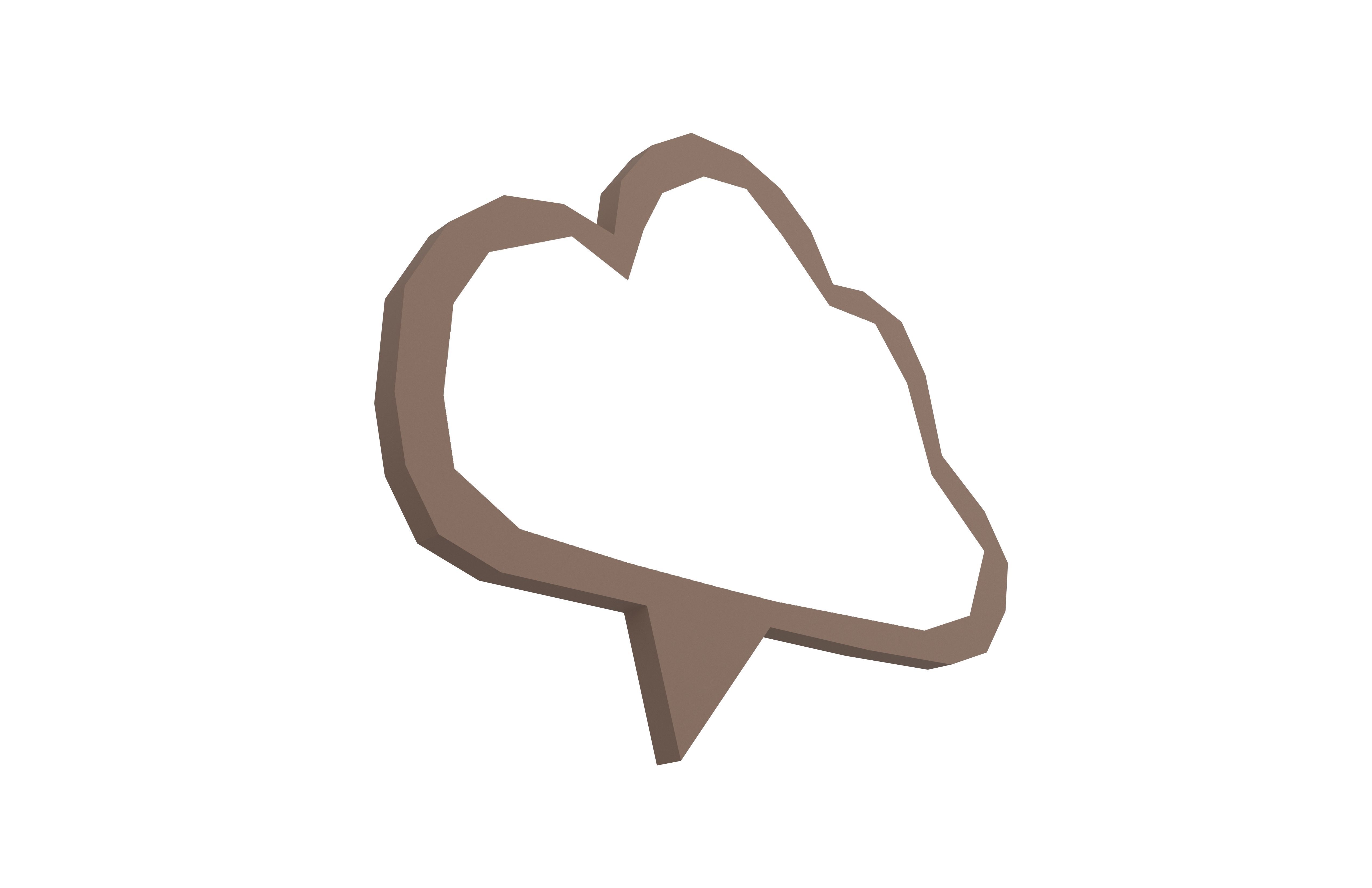 Speech Balloon v21 003 Low-poly 3D model_3