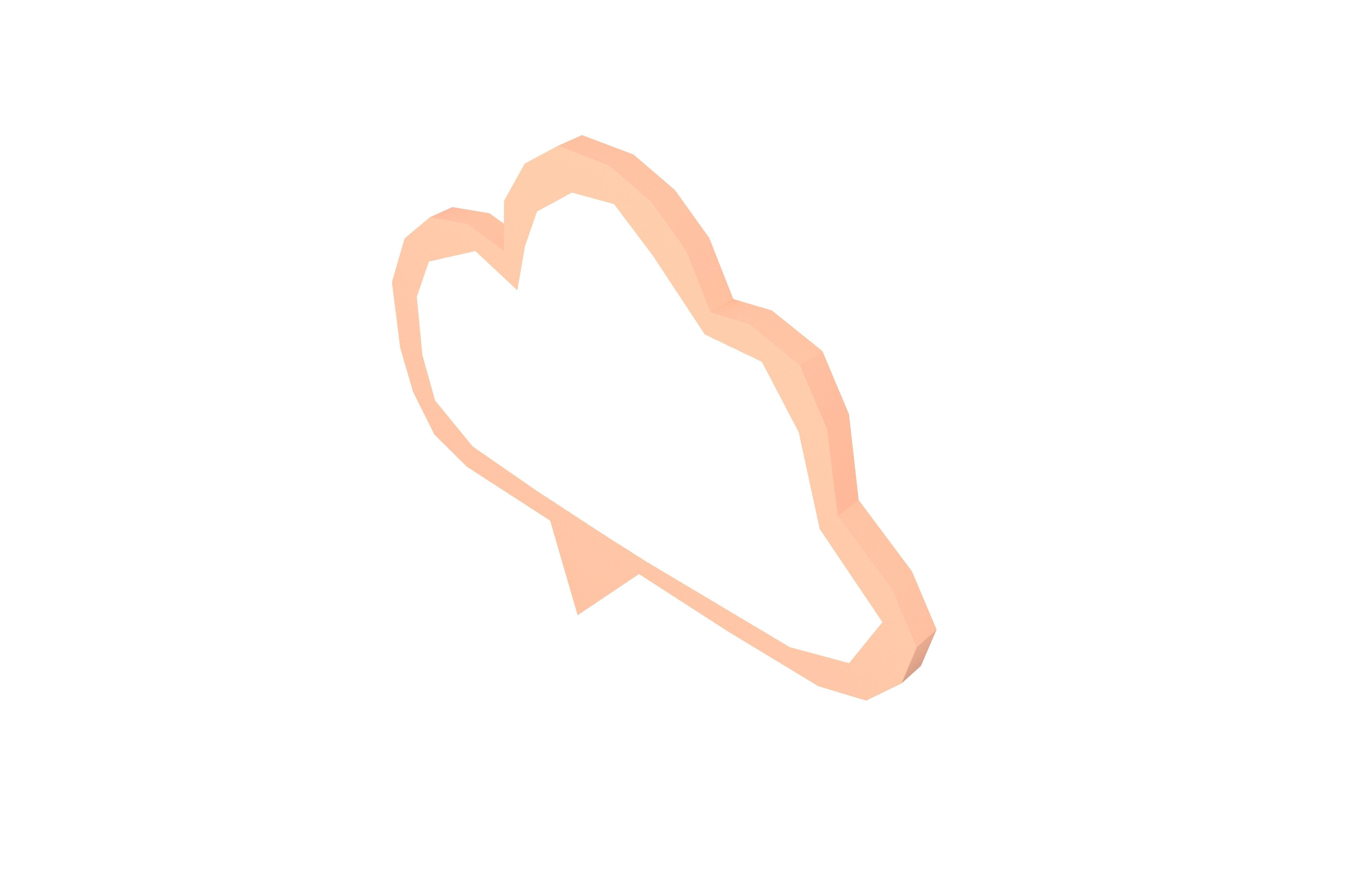 Speech Balloon v21 004 Low-poly 3D model_3