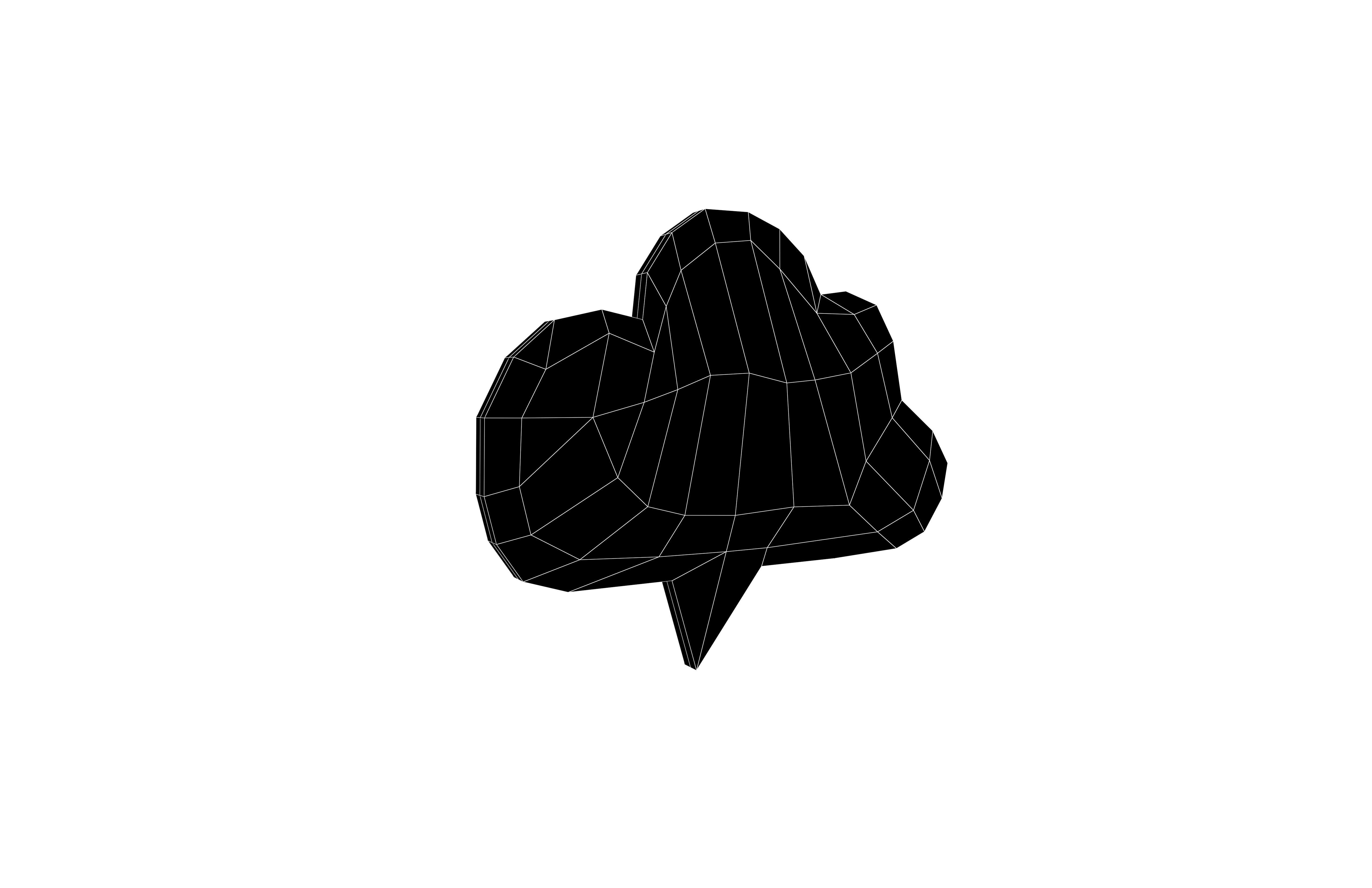 Speech Balloon v21 004 Low-poly 3D model_4