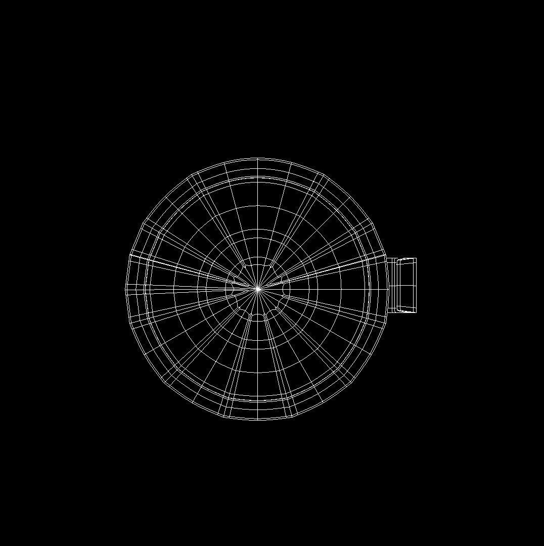 Futuristic Atomic Grenade Low-poly 3D model_8