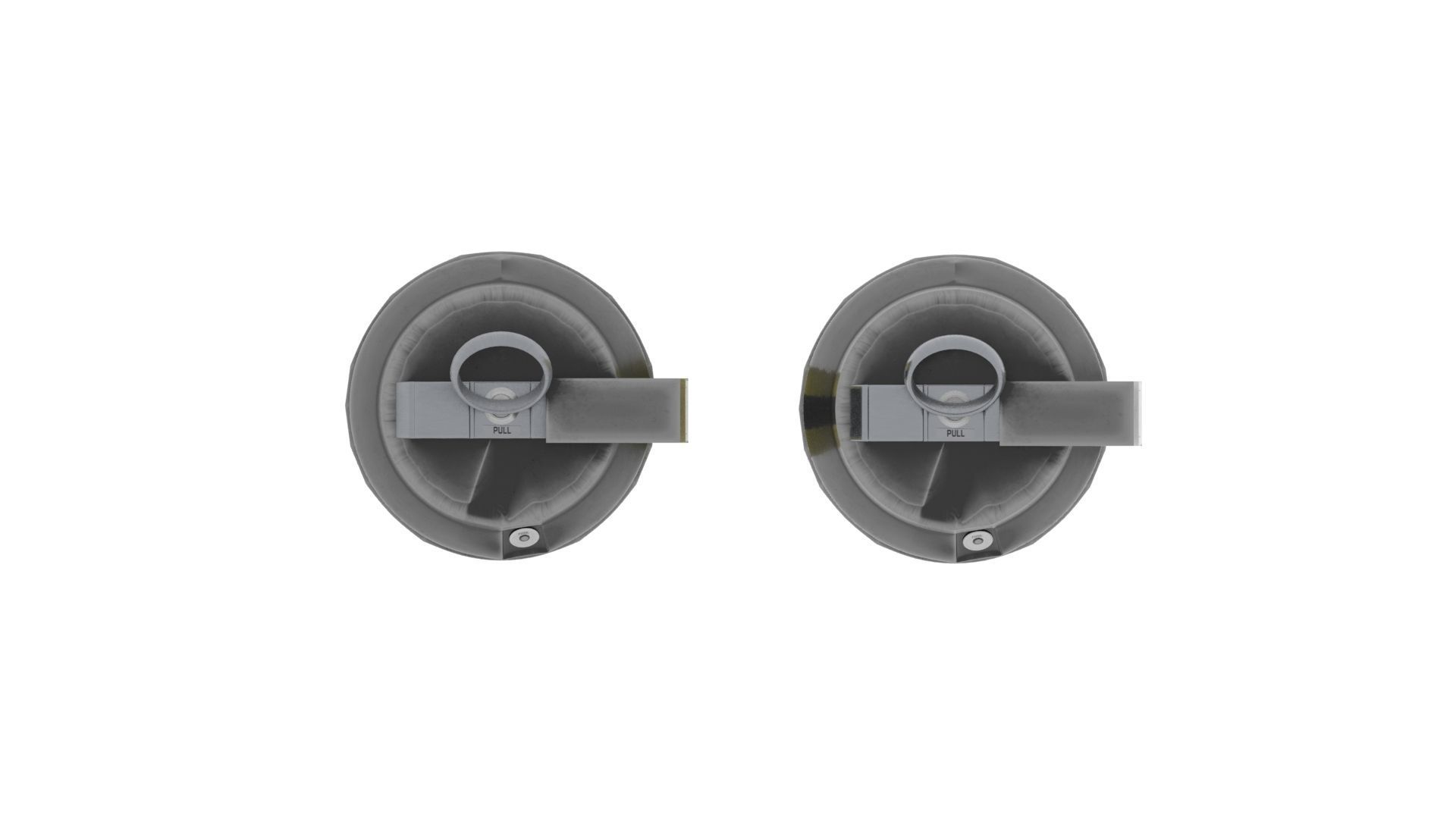 Futuristic Atomic Grenade Low-poly 3D model_5