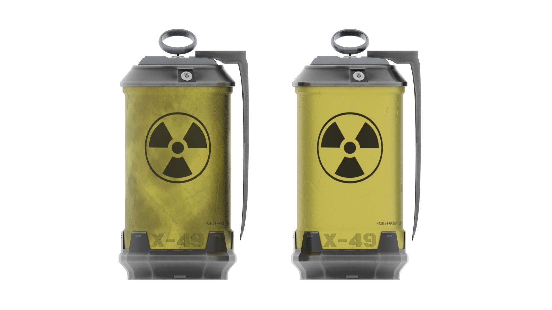 Futuristic Atomic Grenade Low-poly 3D model_1