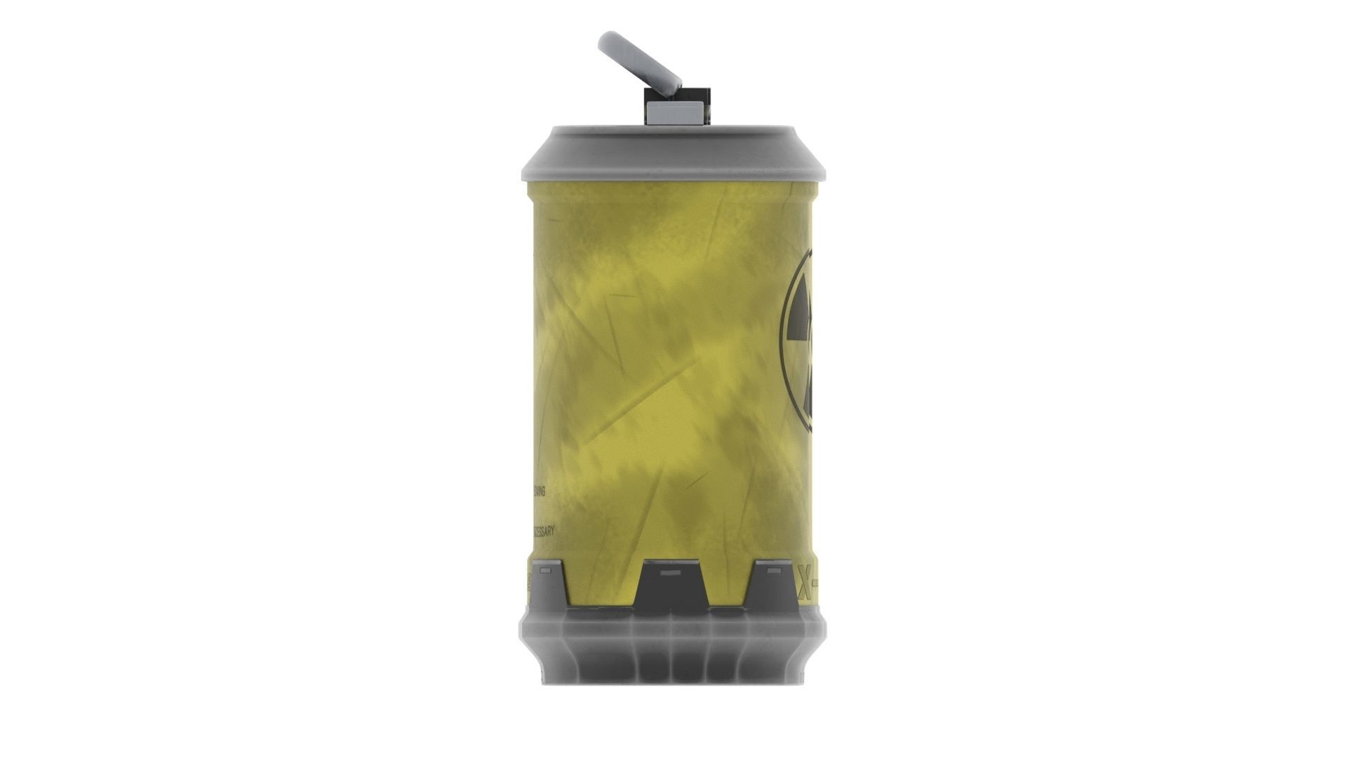 Futuristic Atomic Grenade Low-poly 3D model_4