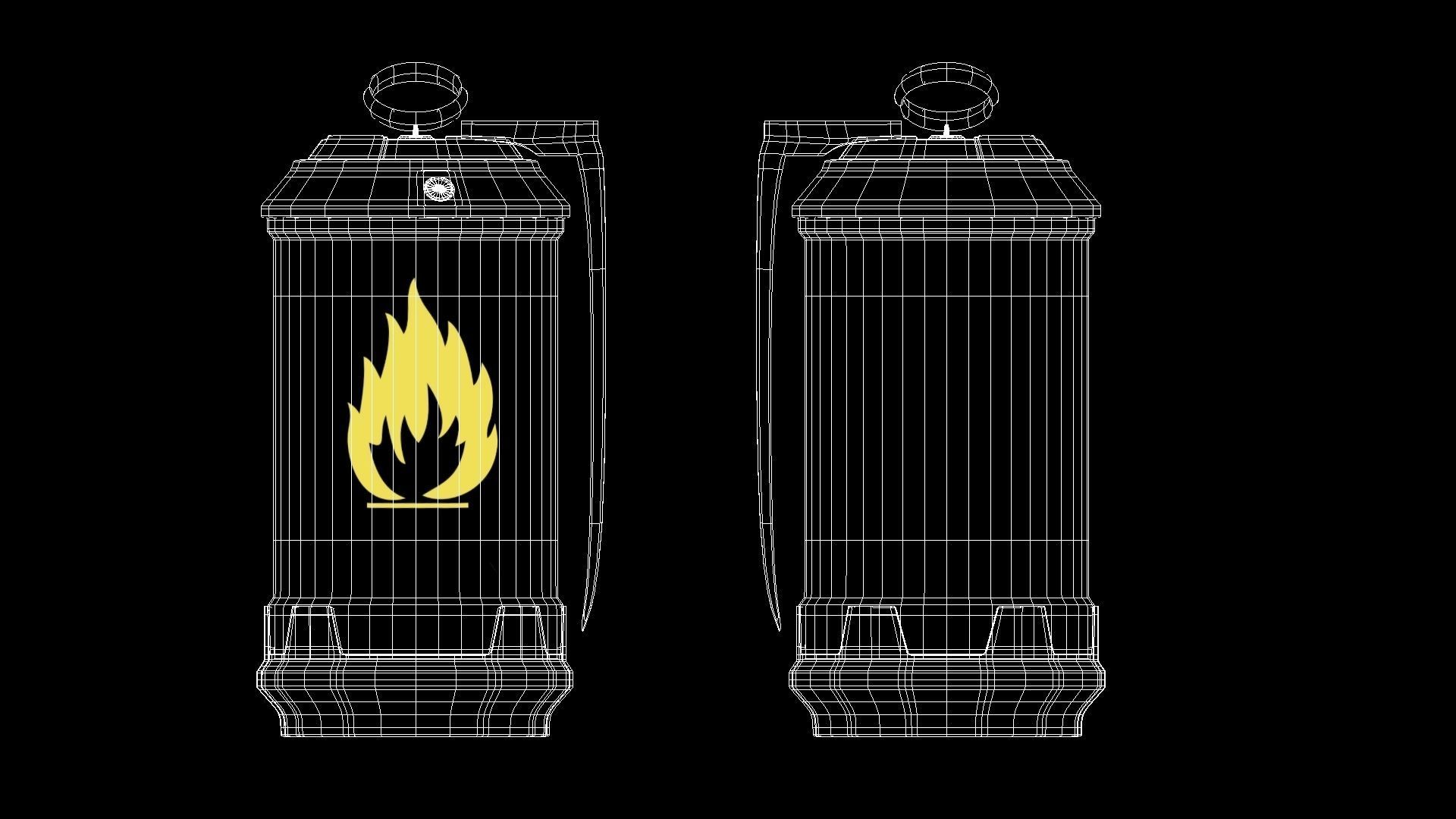 Futuristic Atomic Grenade Low-poly 3D model_9