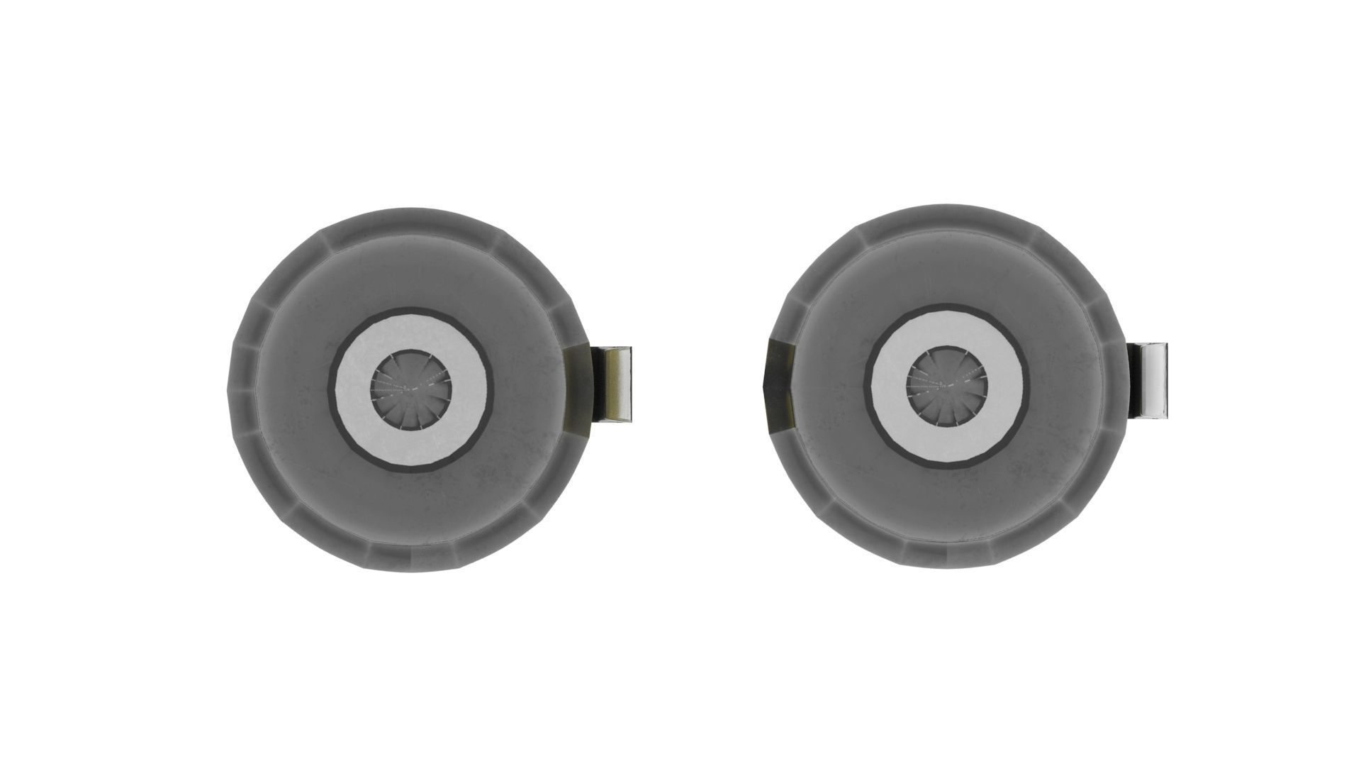 Futuristic Atomic Grenade Low-poly 3D model_6