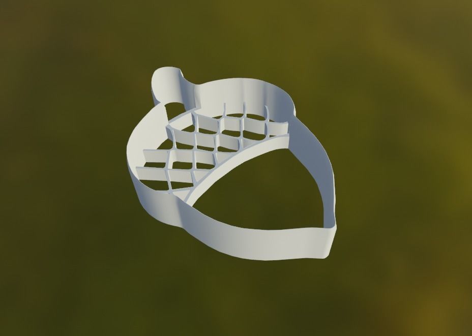 Acorn Cookie Cutter 3D print model_3
