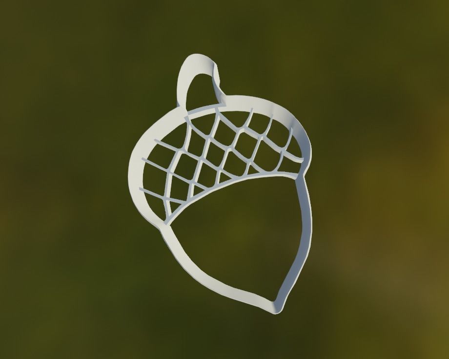 Acorn Cookie Cutter 3D print model_9
