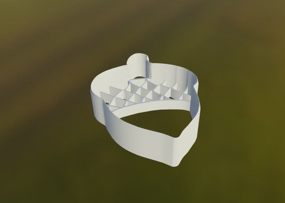 Acorn Cookie Cutter 3D print model_2