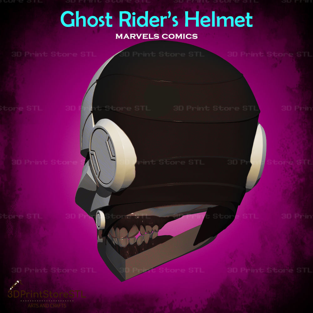 Ghost Rider Helmet Cosplay Marvels Midnight Suns - STL File 3D model 3D ...