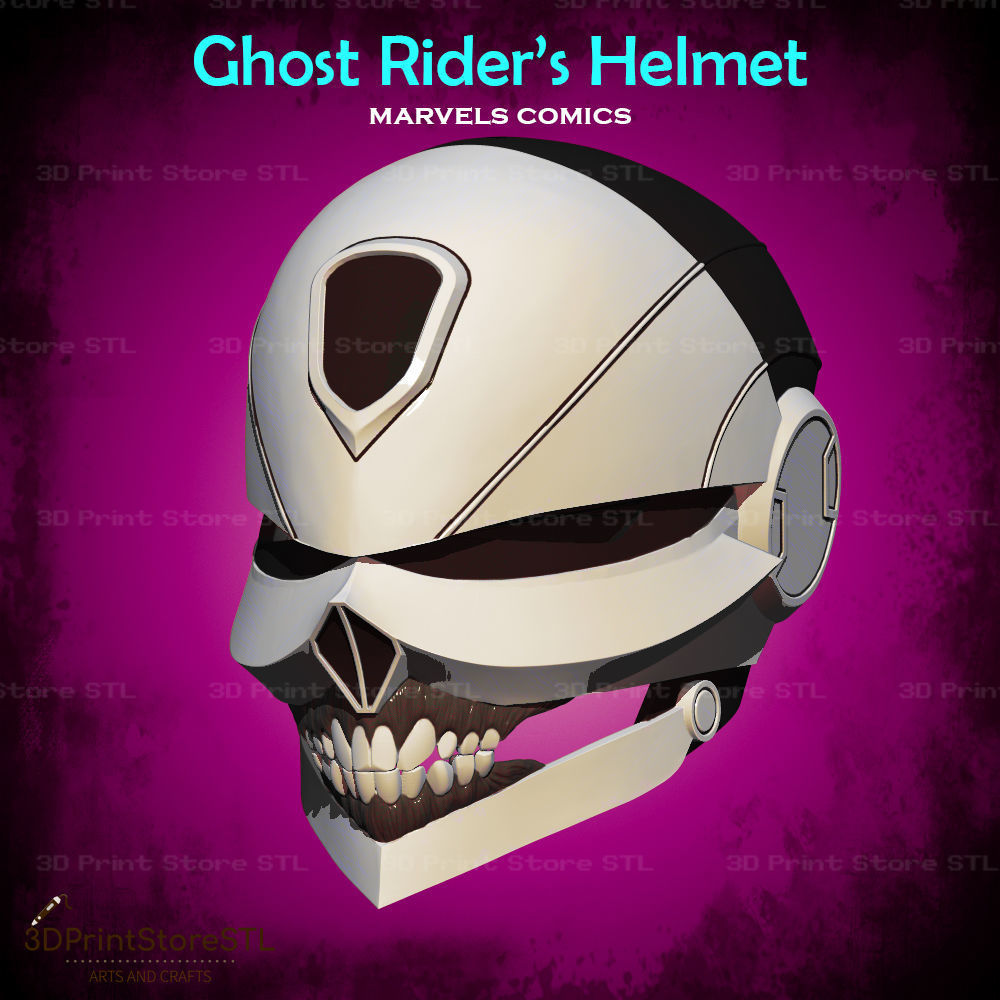 Ghost Rider Helmet Cosplay Marvels Midnight Suns - STL File 3D model 3D ...