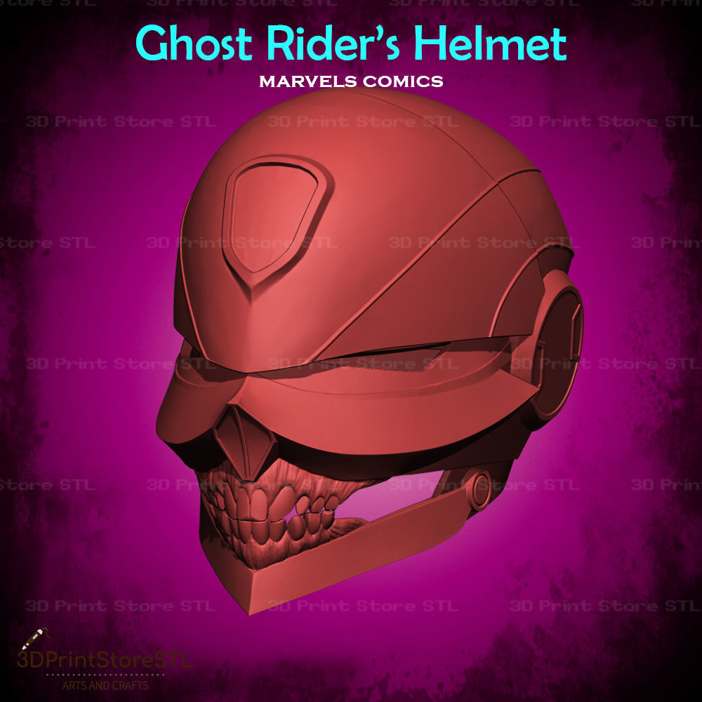 Ghost Rider Helmet Cosplay Marvels Midnight Suns - STL File 3D model 3D ...