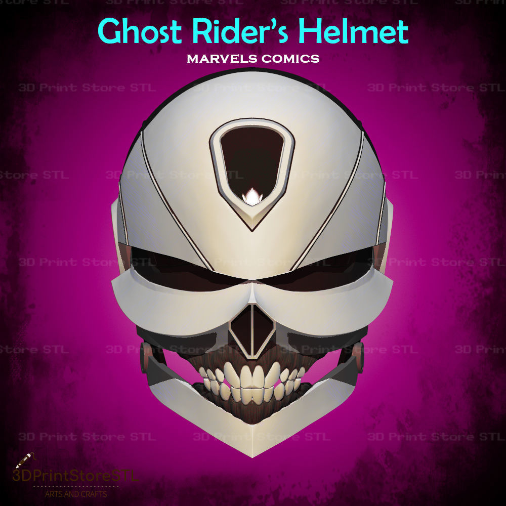 Ghost Rider Helmet Cosplay Marvels Midnight Suns - STL File 3D model 3D ...