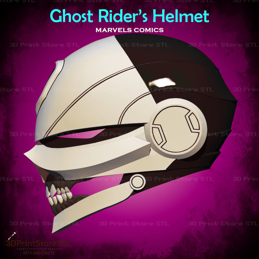Ghost Rider Helmet Cosplay Marvels Midnight Suns - STL File 3D model 3D ...
