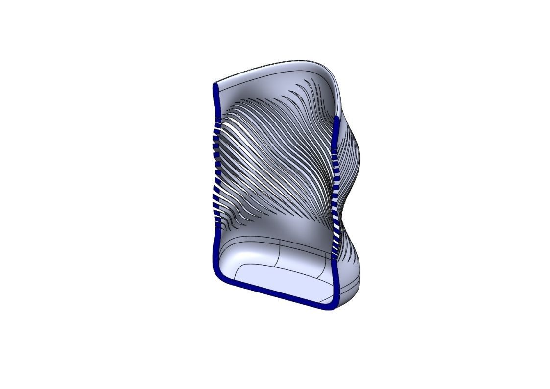 Vase collection bottle with wave pattern 3D print model_15