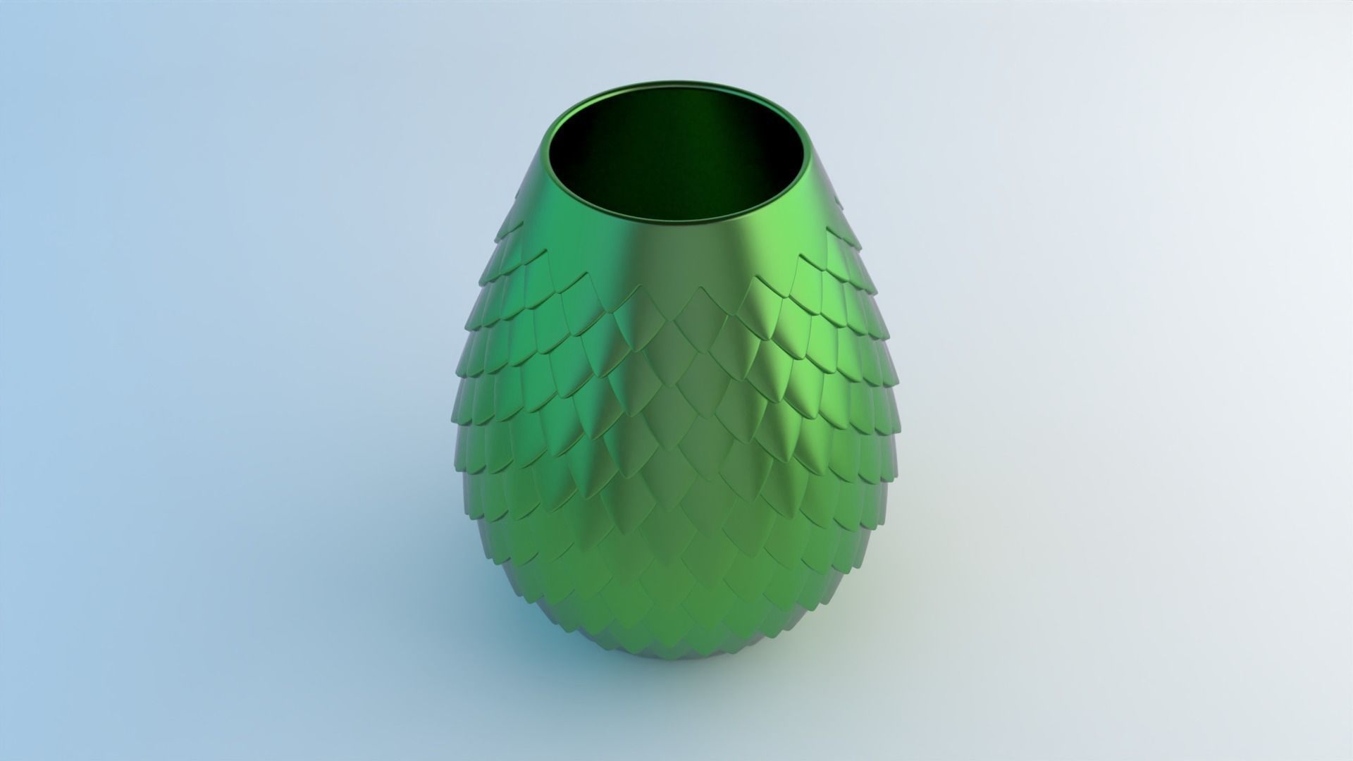Vase collection bottle with wave pattern 3D print model_8