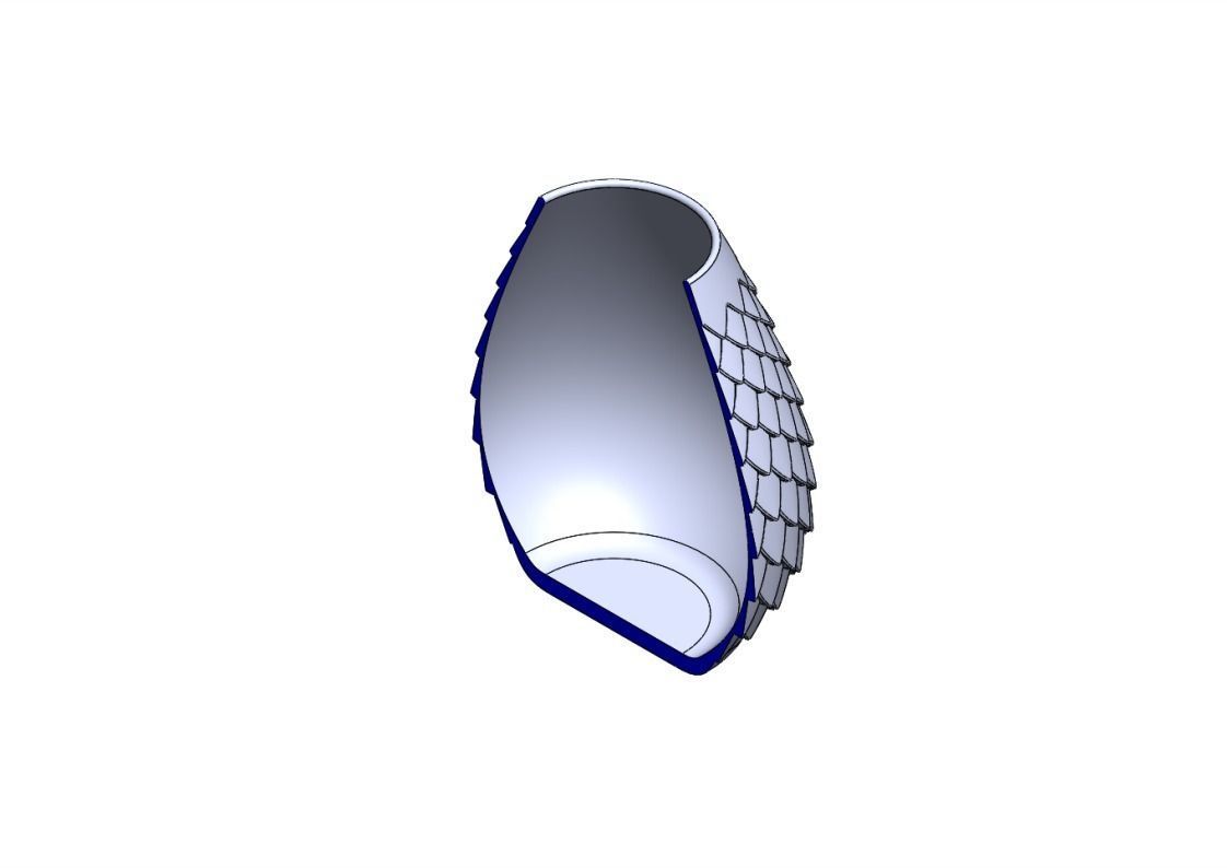 Vase collection bottle with wave pattern 3D print model_10