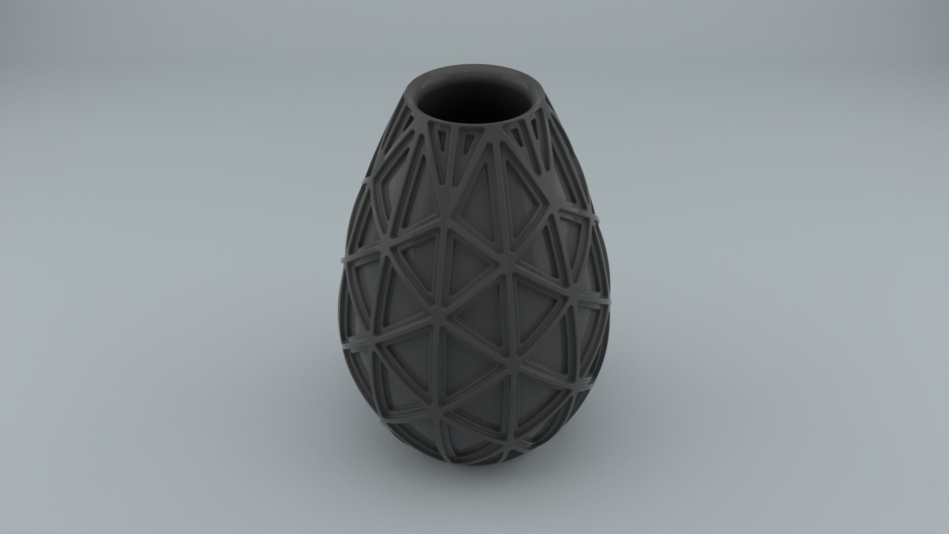 Vase collection bottle with wave pattern 3D print model_3