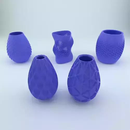 Vase collection bottle with wave pattern