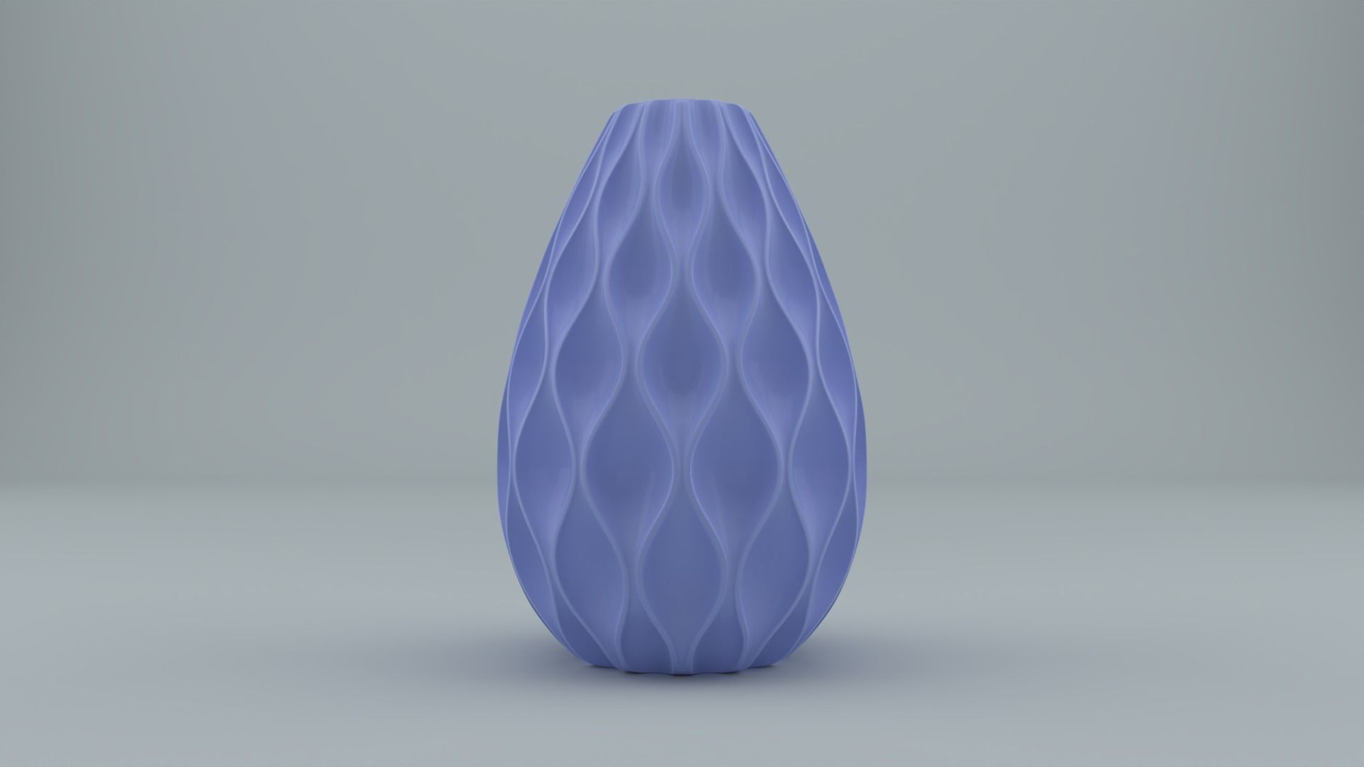 Vase collection bottle with wave pattern 3D print model_17