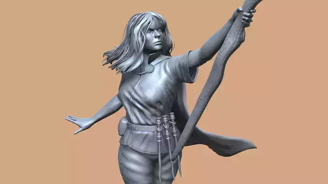 Human Sorcerer - Wizard - Catti-Bri 3D print model