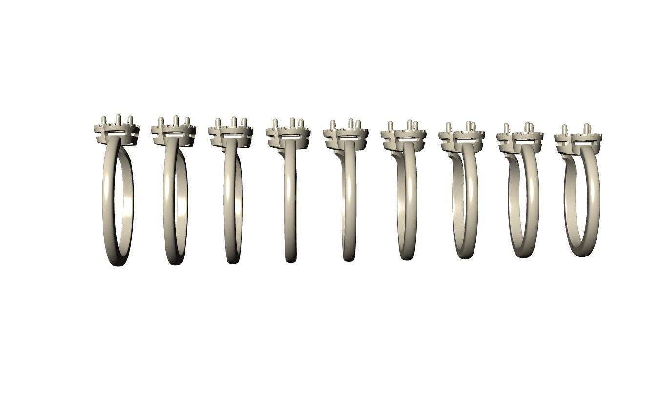 Heart Shaped Engagement Ring 3D print model_8