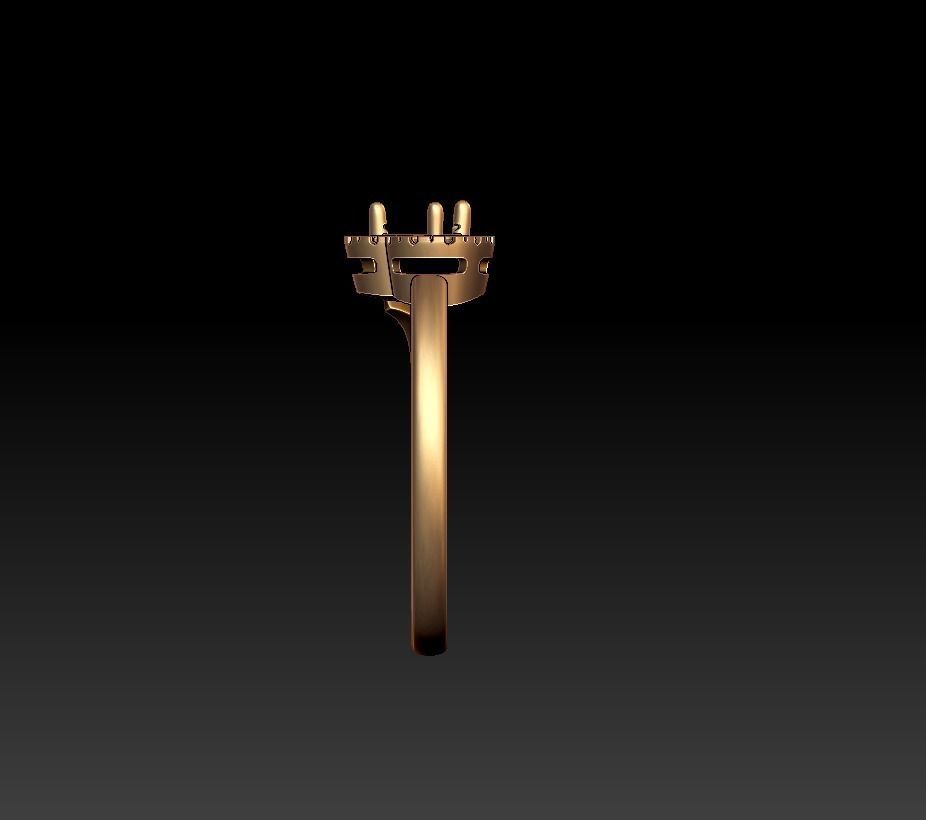 Heart Shaped Engagement Ring 3D print model_12