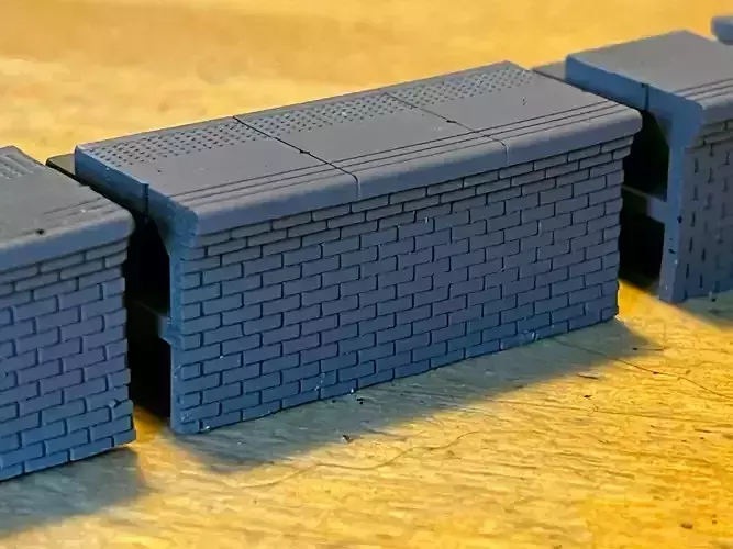 Model Railway - Modern Platform Edging Modular 3D print model
